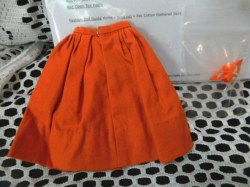ORANGE GATHERED SKIRT VIEW